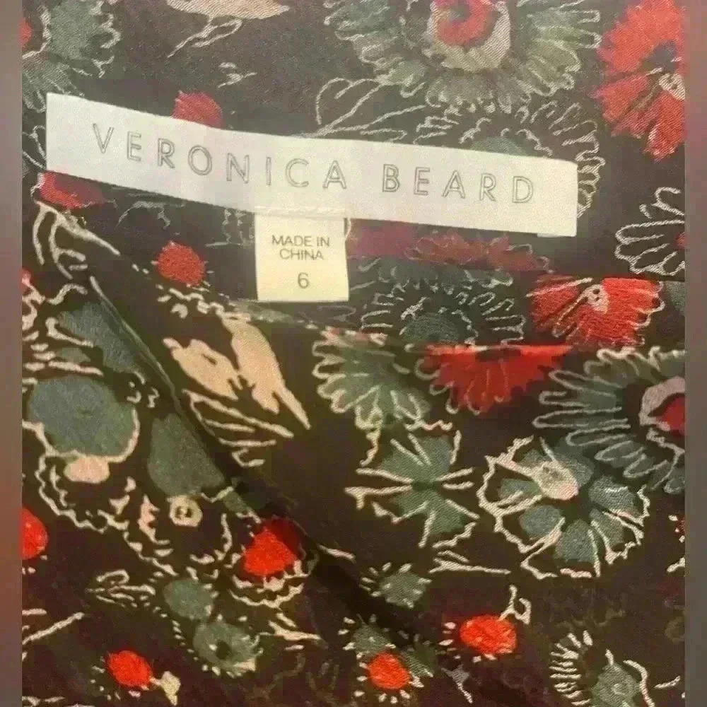 Veronica Beard Black One-Shoulder Floral Ruffle Mini Dress - Picture 13 of 13